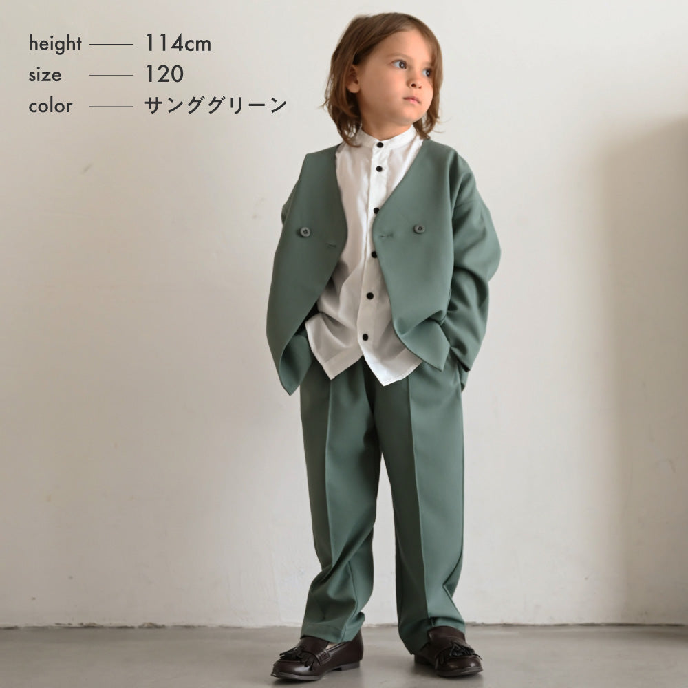 キッズ ノーカラージャケットセットアップ 【97%OFF!】 - 子ども服